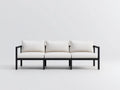 Sofá de 3 plazas 230×86×78 cm - blanco y negro - moderno para salón