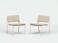 Sillas de comedor para exteriores 54 x 57 x 79 cm - beige/blanco - juego de 2 para terraza
