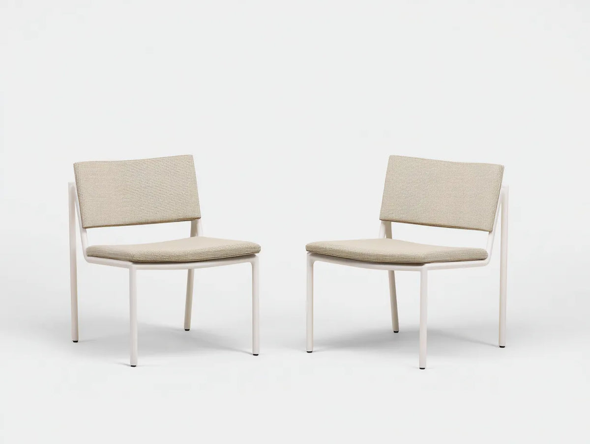 Sillas de comedor para exteriores 54 x 57 x 79 cm - beige/blanco - juego de 2 para terraza